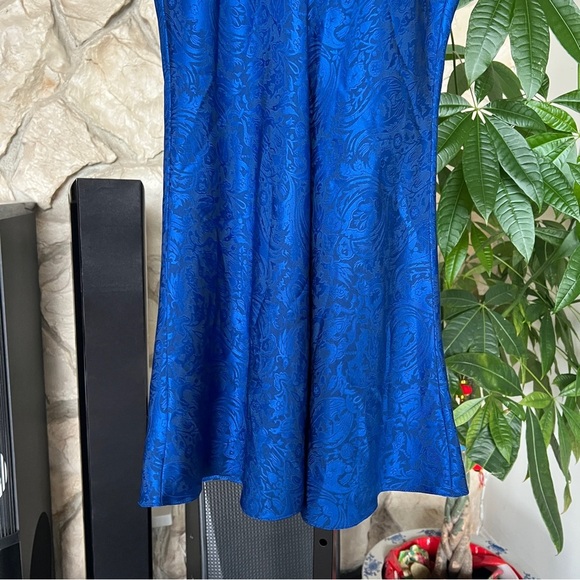 80s Vintage Victoria’s Secret Royal Blue Nightgown Slip Dress XSmall - Picture 5 of 5